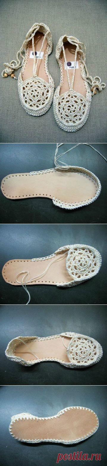 Вязаные балетки. Мастер-класс | Домохозяйка