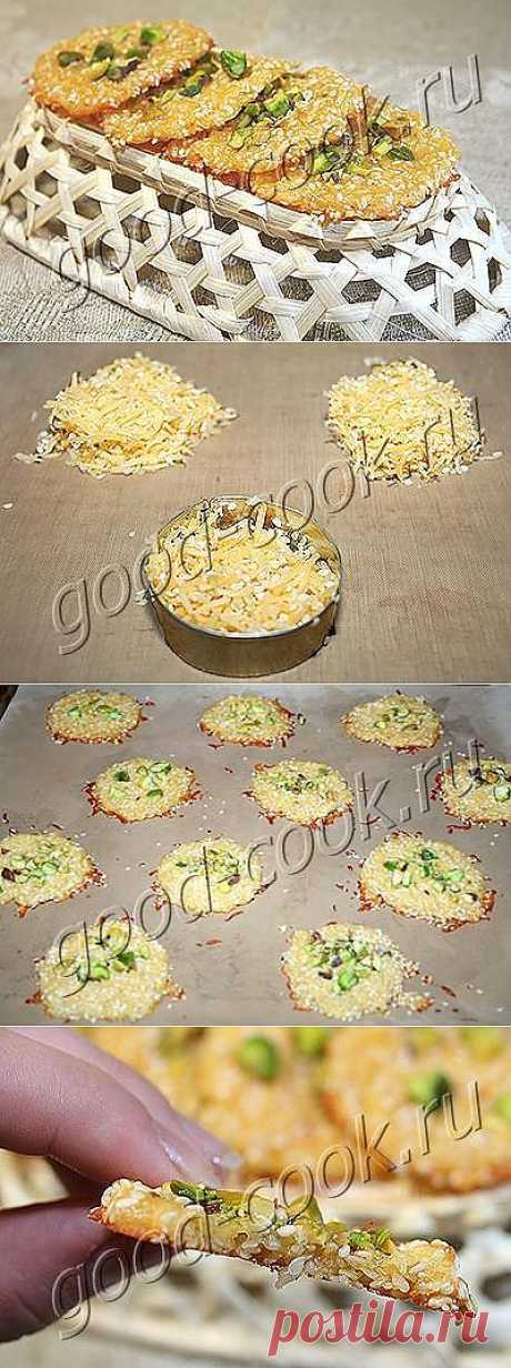 Хорошая кухня - сырные лепёшечки с кунжутом. Кулинарная книга рецептов. Салаты, выпечка.