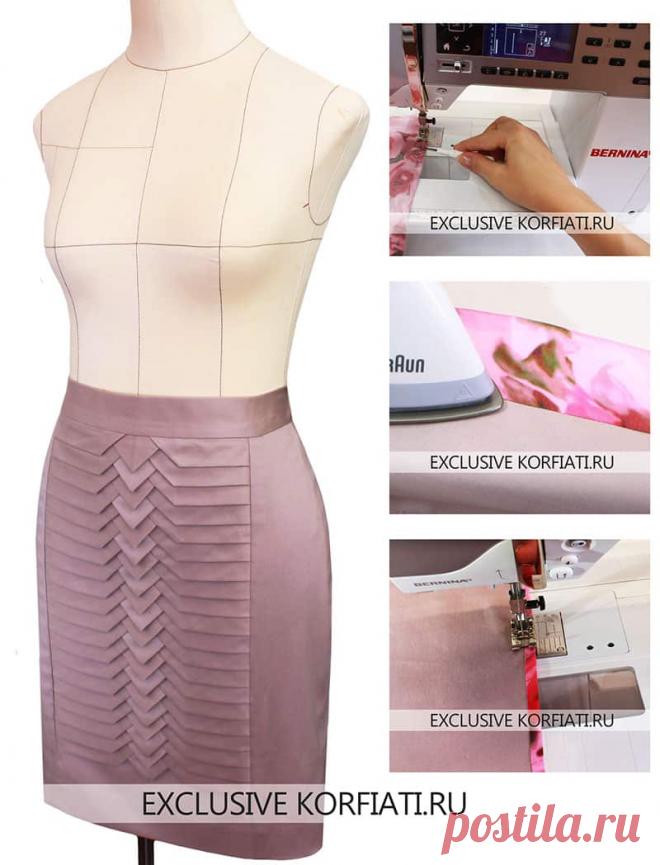 Обработка юбки подкладкой - мастер-класс Анастасии Корфиати