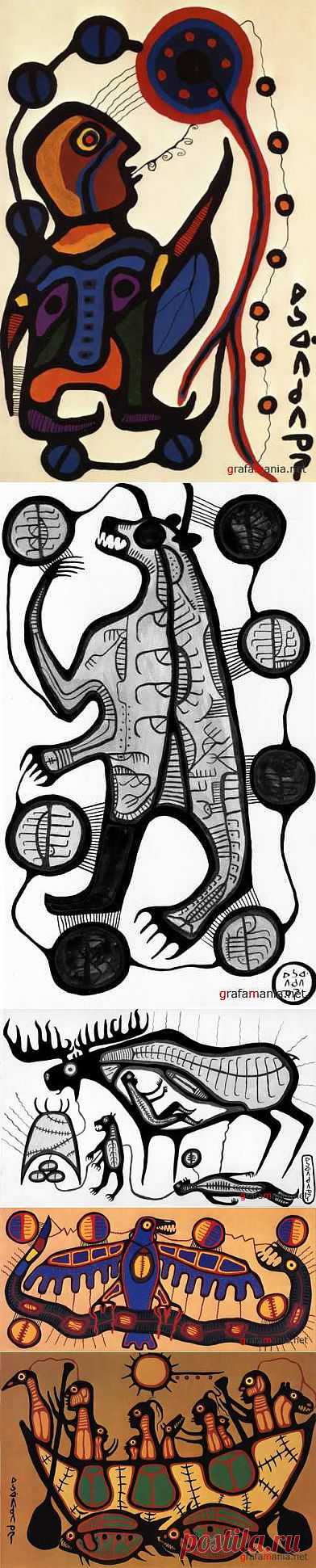 Картины индейского художника Норваля Морриссо / The Art of Norval Morrisseau » Территория дизайнера и веб-мастера - Клипарты, Шаблоны, Иконки, Кисти, Обои, Шрифты, Скрипты ...