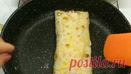 Вкусный завтрак с лавашом
