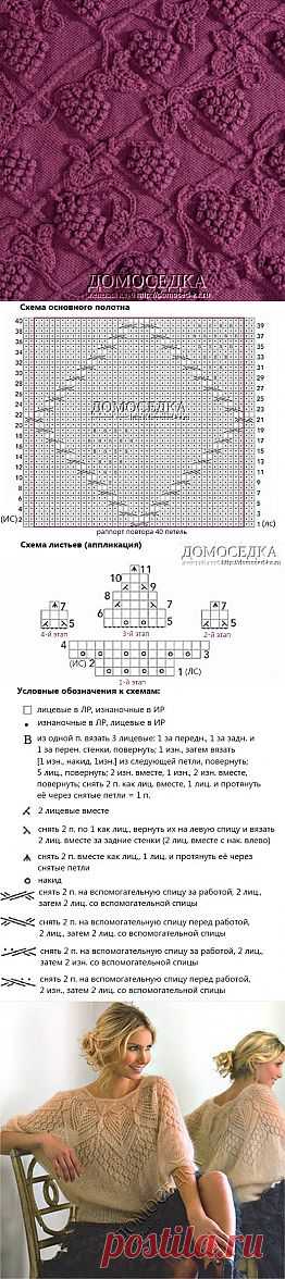 Красивый узор спицами | ДОМОСЕДКА