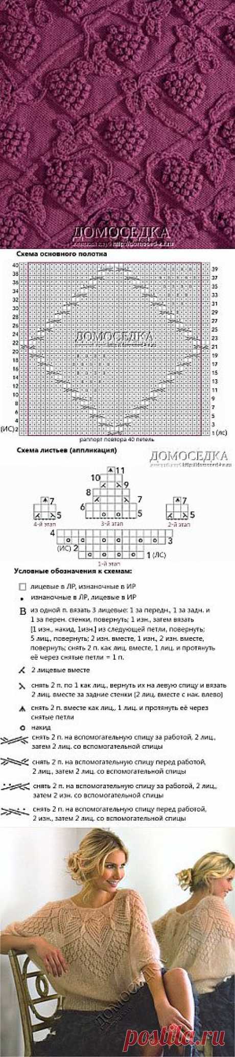 Красивый узор спицами | ДОМОСЕДКА