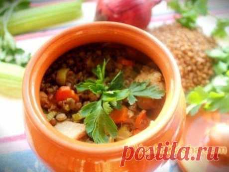 Гречка в духовке: рецепт с тыквой и куриным мясом в горшочке