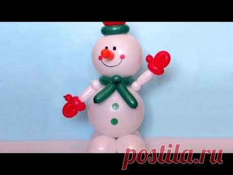 Снеговик из шаров / Snowman from balloons (Subtitles)