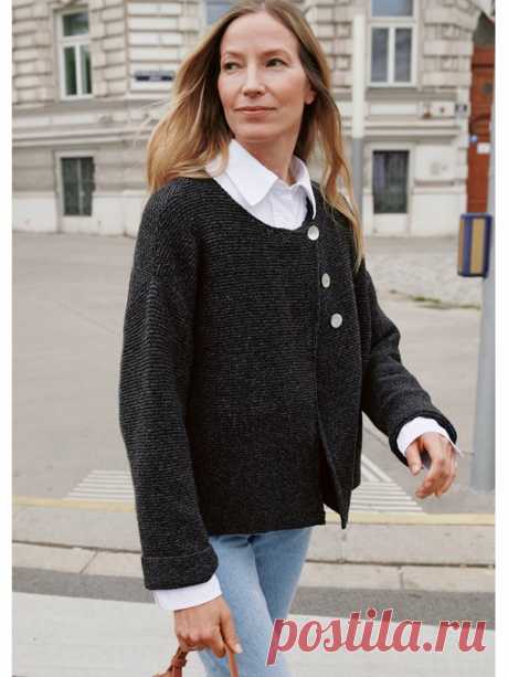 Lana Grossa КАРДИГАН Cashmere 16 Fine | Classici No. 23 - Журнал на немецком, инструкции на русском языке - Модель 4 | FILATI Вязанные модели - Наборы для вязания