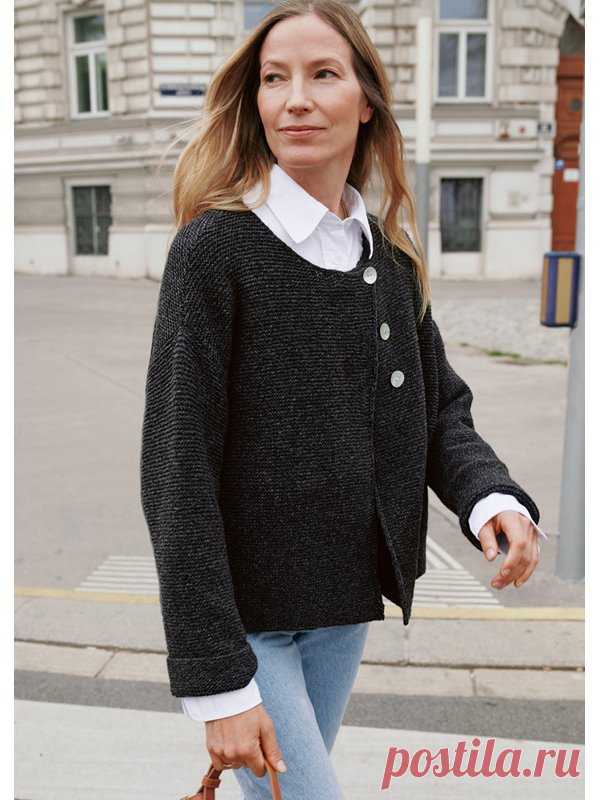 Lana Grossa КАРДИГАН Cashmere 16 Fine | Classici No. 23 - Журнал на немецком, инструкции на русском языке - Модель 4 | FILATI Вязанные модели - Наборы для вязания