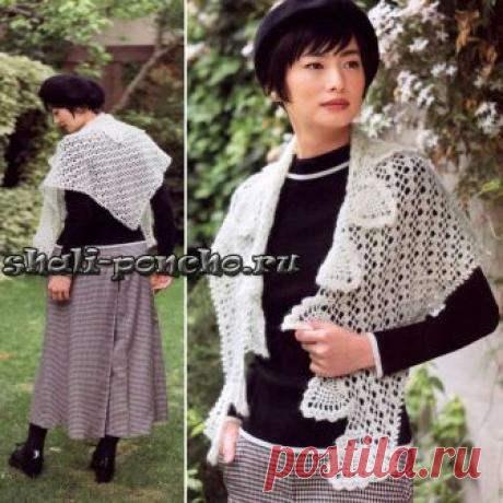 Шаль с отворотом