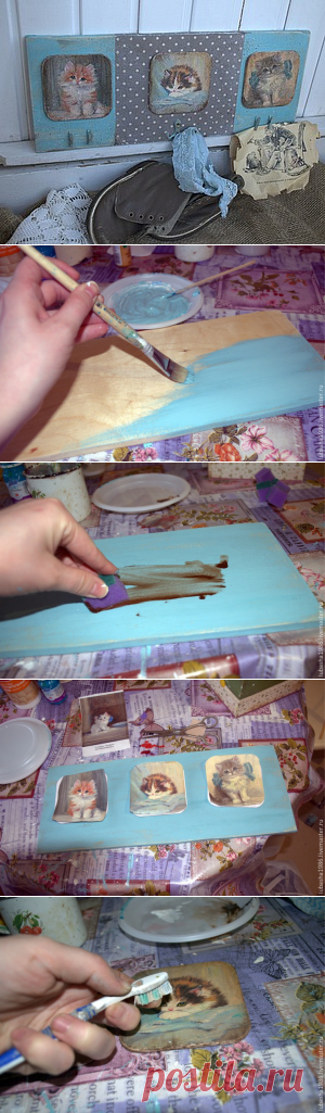 Панно-вешалка в детскую из подручных средств - Ярмарка Мастеров - ручная работа, handmade