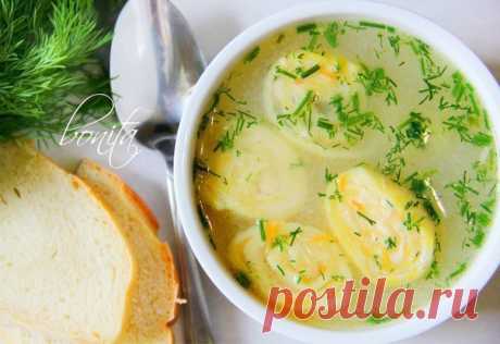 Вкусный куриный суп с сырными рулетиками / Новые дети