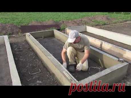 Теплые грядки из бетона