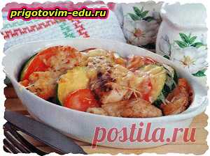 Тетерев, запеченный с цуккини и помидорами — Кулинарные рецепты