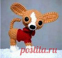 вязаная собачка Чихуа-хуа