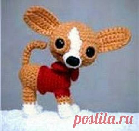 вязаная собачка Чихуа-хуа