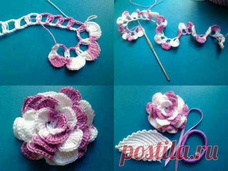 DIY Учебник: DIY вязание крючком цветы / DIY крючком цветы DIY ремесла: DIY крючком цветок - из бисера и шнура