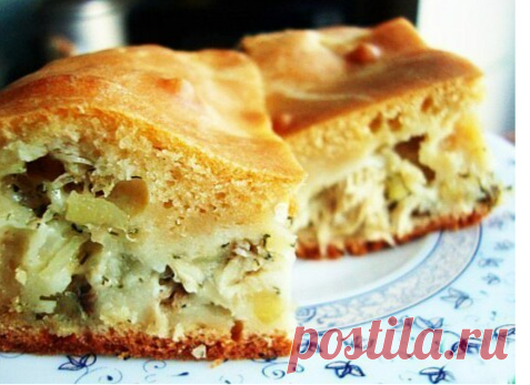 Капустный заливной пирог