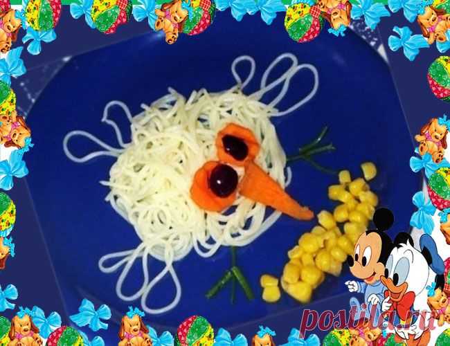 Галчонок из макарон