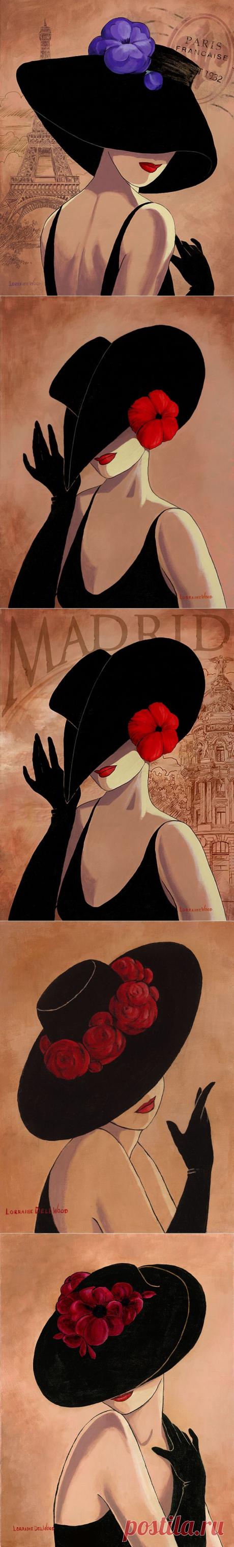 Ода шляпе и той даме, на которой эта шляпа. Художница Lorraine Dell Wood
