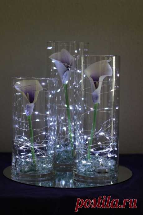 Re-usable wire lights are perfect for lighting up vases and any other decoration. 20 pieces of 1/8" waterproof lights in a 6 Feet bendable silver color metal wire. Each light is 4" apart. The battery…