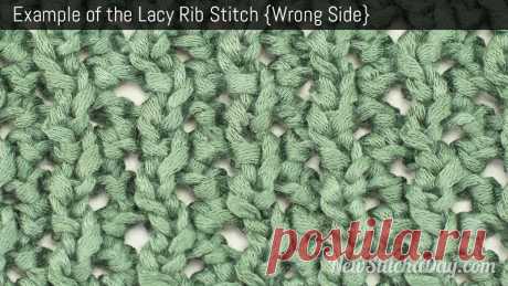 How to Knit the Lacy Rib Stitch - NewStitchaDay.com