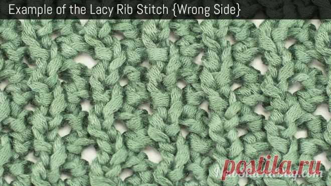 How to Knit the Lacy Rib Stitch - NewStitchaDay.com