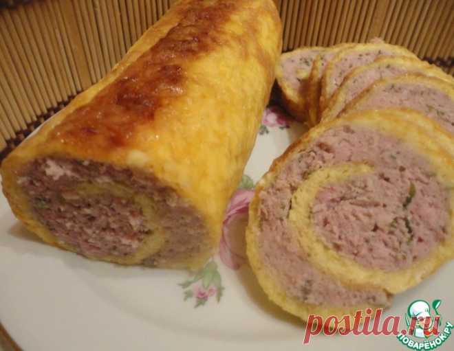Сырно-мясной рулет – кулинарный рецепт