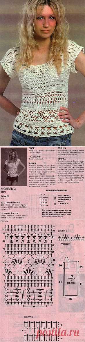Вязание топа крючком