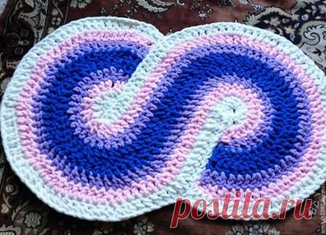 Купить Прикроватный коврик - розовый, бесконечность, мягкий, 100% акриловые нитки
