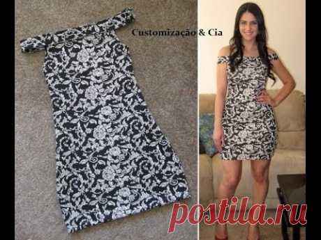 DIY Vestido ombro a ombro by Customização & Cia