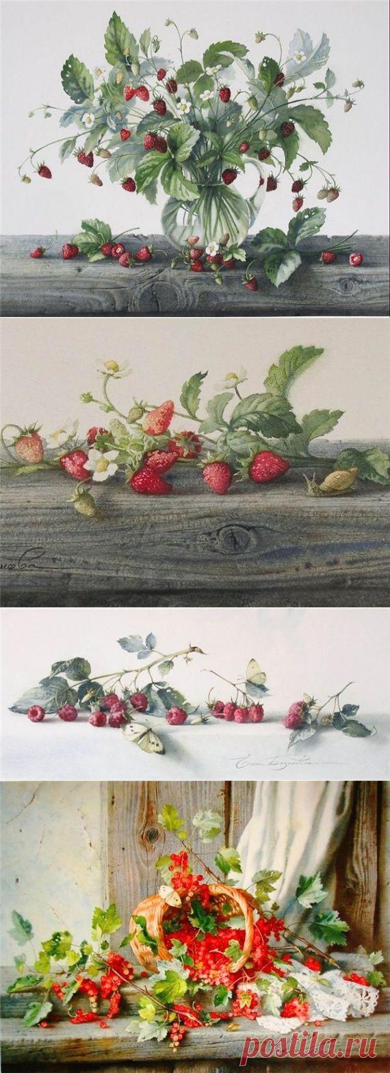 Ягодки от художницы Елены Базановой / Декупаж / Картинки для декупажа