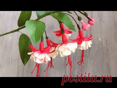 ABC TV | How To Make Double Fuchsia Paper Flower With Shape Punch - Craft Tutorial