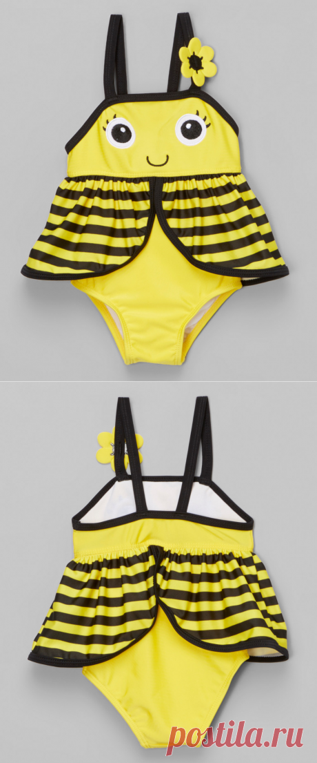 Candlesticks Yellow Bumblebee Skirted One-Piece - Toddler | zulily