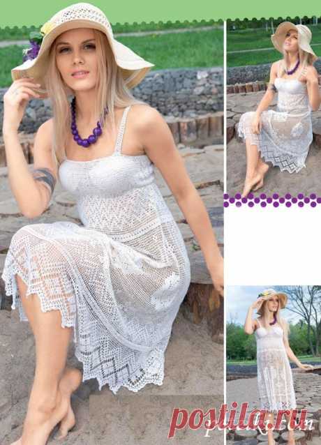 Сарафан с филейным узором