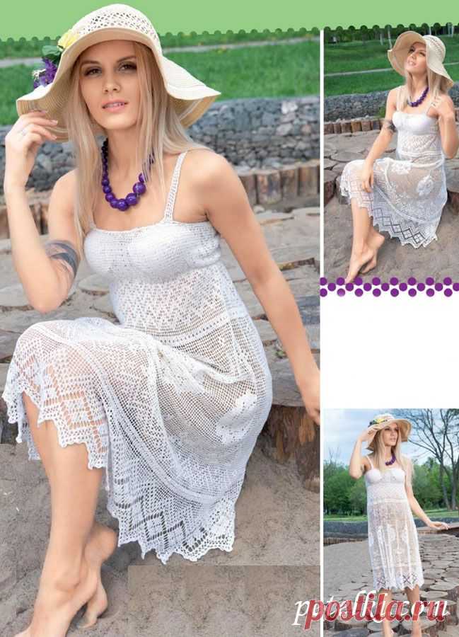 Сарафан с филейным узором