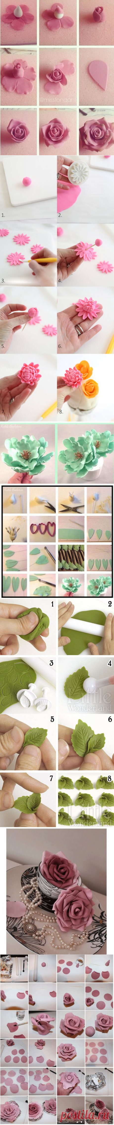 Цветы: лепка — Сделай сам, идеи для творчества - DIY Ideas