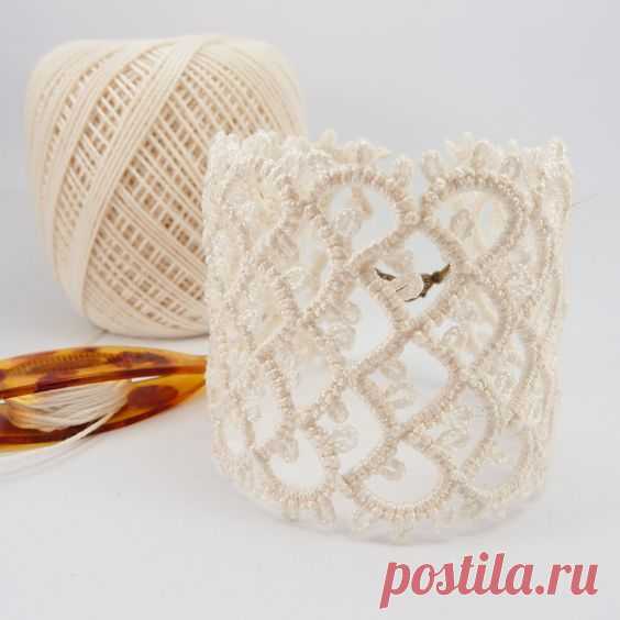 lace cuff bracelet. luxurious handmade lace #tatting #tatted #tat #lace | macrame