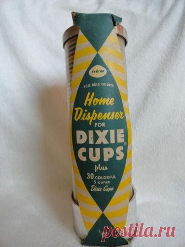 Vintage Dixie Cup Home Dispenser 1950's 30 Cups 5 oz Box Advertisement | eBay