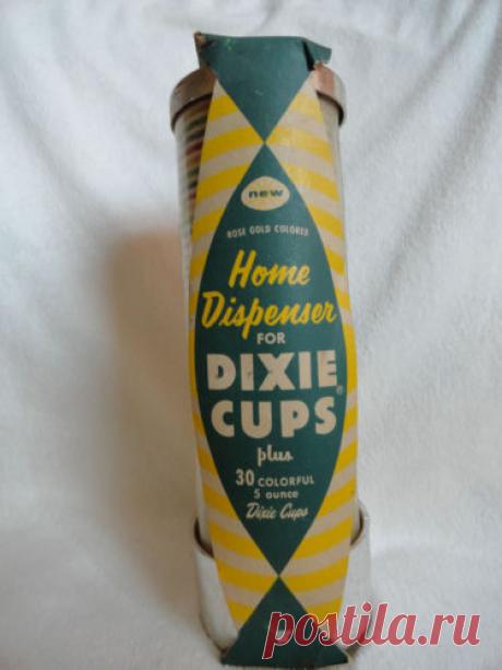 Vintage Dixie Cup Home Dispenser 1950's 30 Cups 5 oz Box Advertisement | eBay