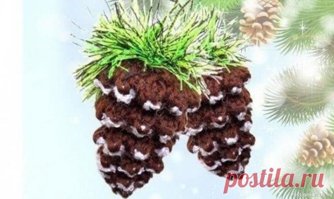 Еловая шишка крючком. МК | Вязаные игрушки. Мастер-классы, схемы, описание.
