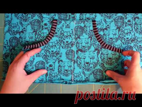 Känguru-Tasche auf einen Hoodie aufnähen