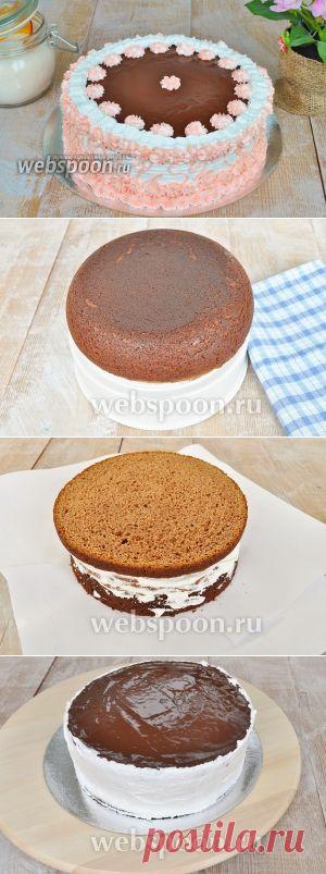 Шоколадный торт со сливочным кремом.