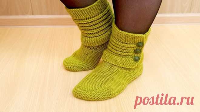 Универсальный способ вязания тапочек (Вязание спицами) – Журнал Вдохновение Рукодельницы