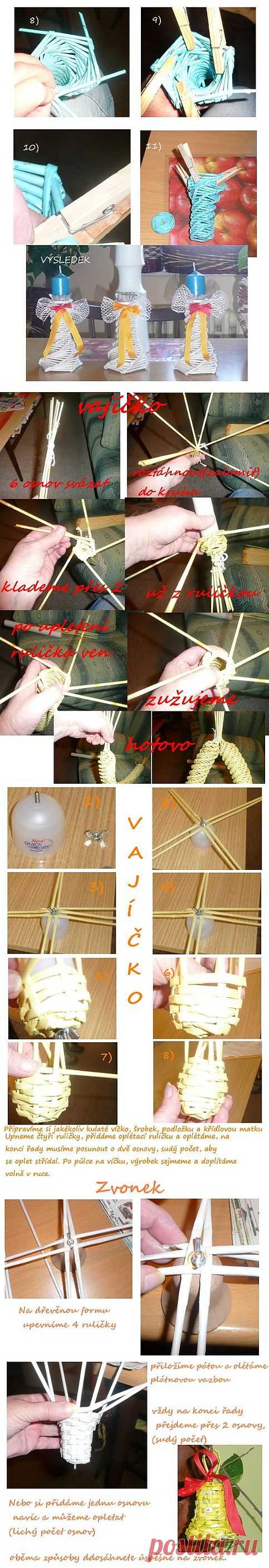 ♥LOVE HAND MADE: Плетение из газет. идеи для вдохновения .. IDées tressage de panier avec du papier journal