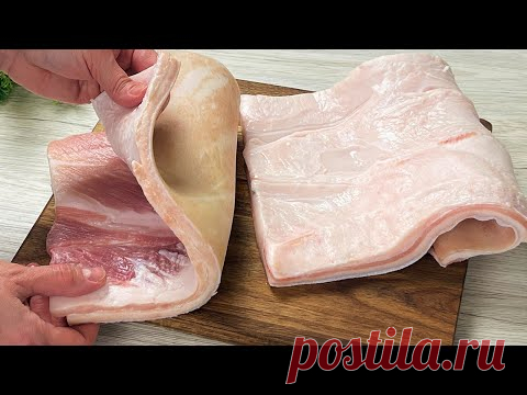 Просто поставьте тонкое сало в духовку. Вкусная закуска вместо колбасы.
