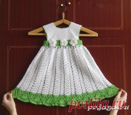 Детские платья вязанные крючком
Описание: https://prjaga.ru/vyazanie-dlya-detej/platye-sarafan/d..