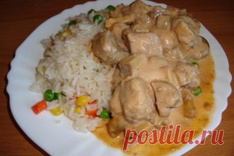 Мясо в сырном соусе