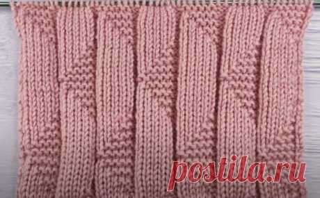 Triangles Knit Stitch| Einfaches Dreiecksmuster| Punto Triangoli ai ferri| Point de Triangles simple