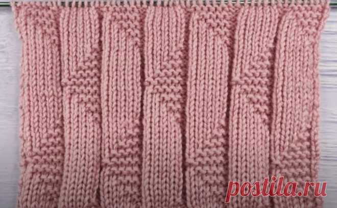 Triangles Knit Stitch| Einfaches Dreiecksmuster| Punto Triangoli ai ferri| Point de Triangles simple