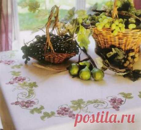 Вышивка"Виноград"