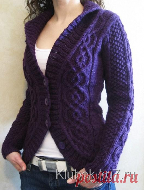 Кардиган "Черная смородина". | Клубок